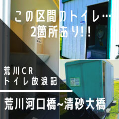 【荒川河口橋⇒清砂大橋】この区間…2箇所あり！！｜トイレ放浪記／荒川CR(通称)