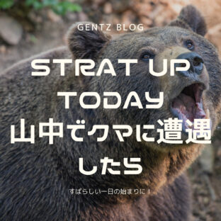 START UP TODAY|峠にはクマがいる|クマに遭遇したらどうする